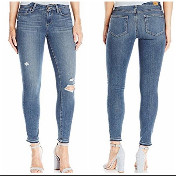 Paige Verdugo Ankle Jeans in Lexi Destructed 27 - Picture 1 of 8